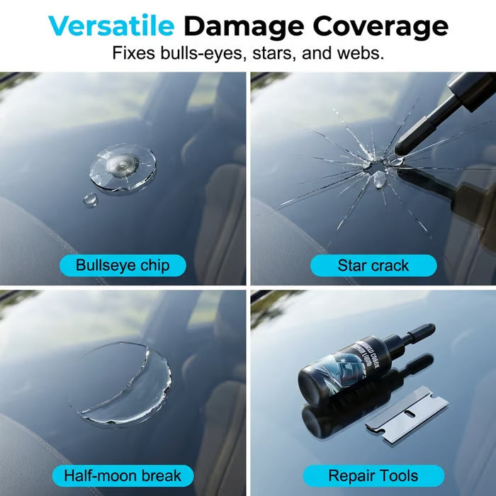 Windshield crack? DIY fix in minutes. UV resin kit that actually works. (FREE SHIPPING)