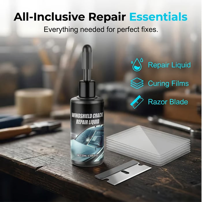 Windshield crack? DIY fix in minutes. UV resin kit that actually works. (FREE SHIPPING)