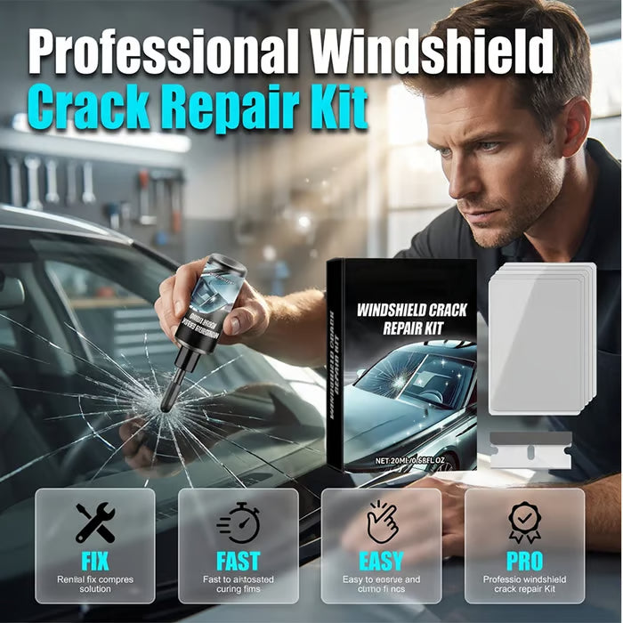 Windshield crack? DIY fix in minutes. UV resin kit that actually works. (FREE SHIPPING)